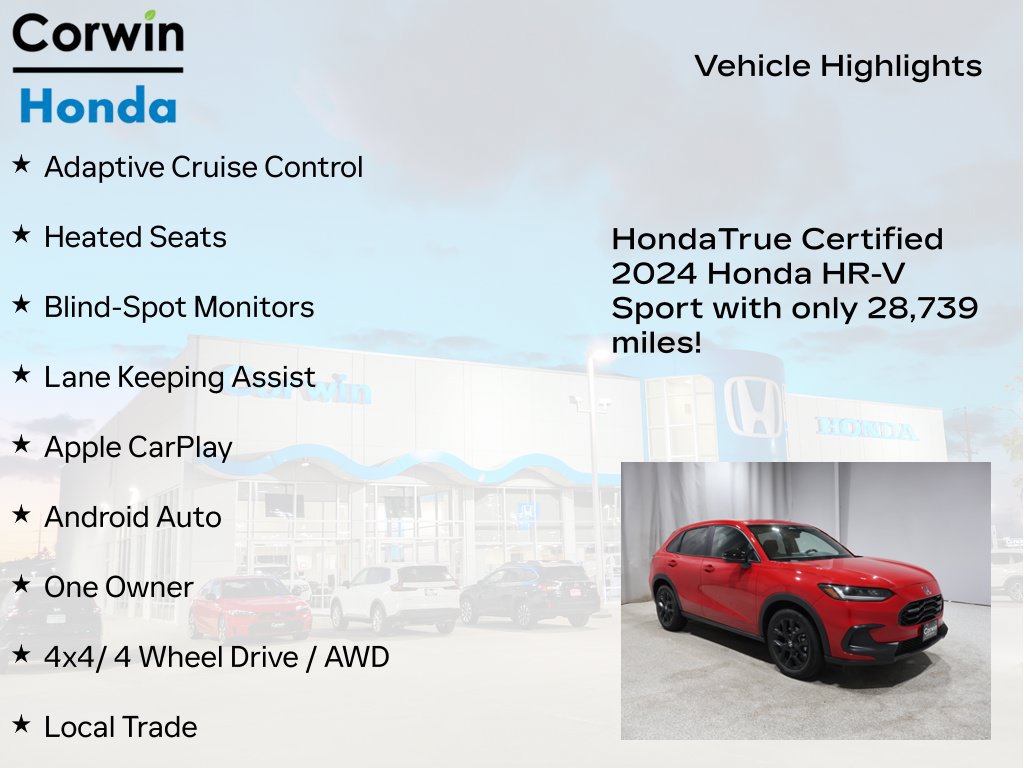 Certified 2024 Honda HR-V Sport image 9