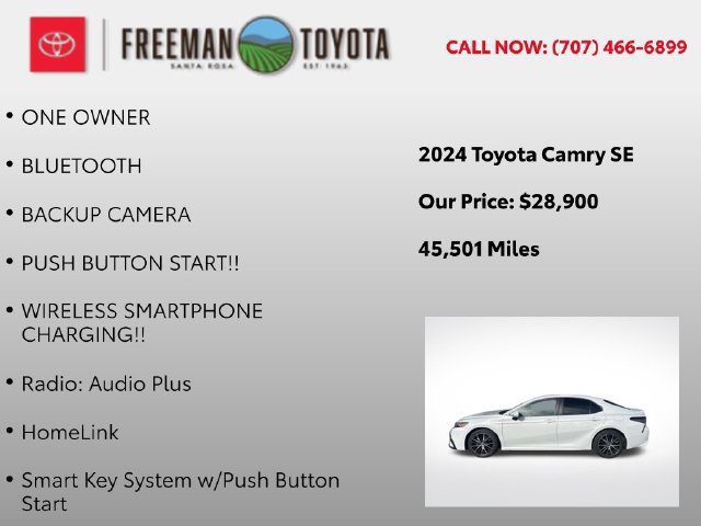 Used 2024 Toyota Camry SE w/ Cold Weather Package FWD image 10