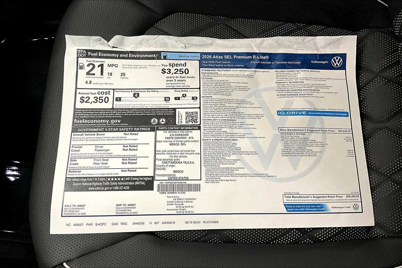 New 2026 Volkswagen Atlas SEL Premium R-Line image 35