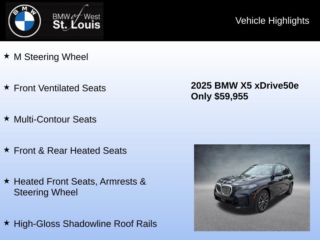 Used 2025 BMW X5 xDrive50e w/ M Sport Package AWD/4WD image 25