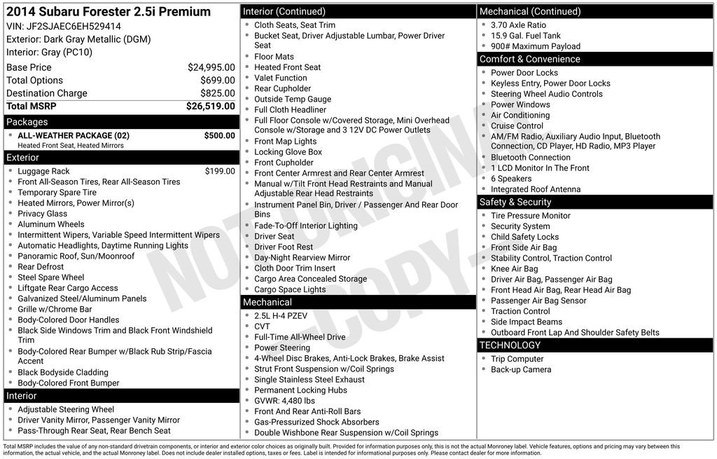 Used 2014 Subaru Forester 2.5i Premium w/ All-Weather Package image 5