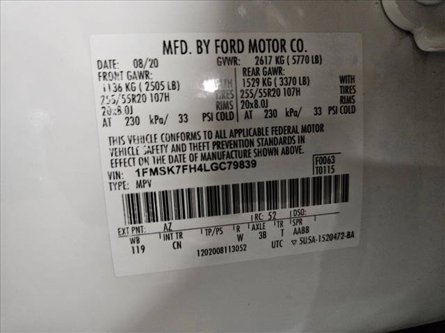 Used 2020 Ford Explorer Limited w/ Class III Trailer Tow Package RWD image 25