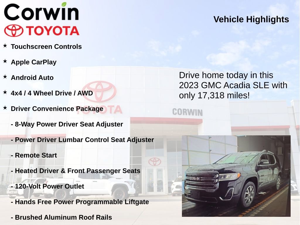 Used 2023 GMC Acadia SLE w/ Driver Convenience Package image 7