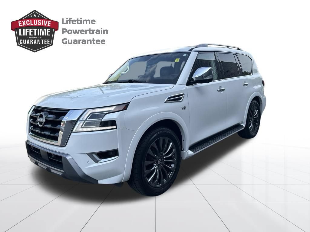 Certified 2022 Nissan Armada Platinum w/ Captain's Chairs Package RWD image 1