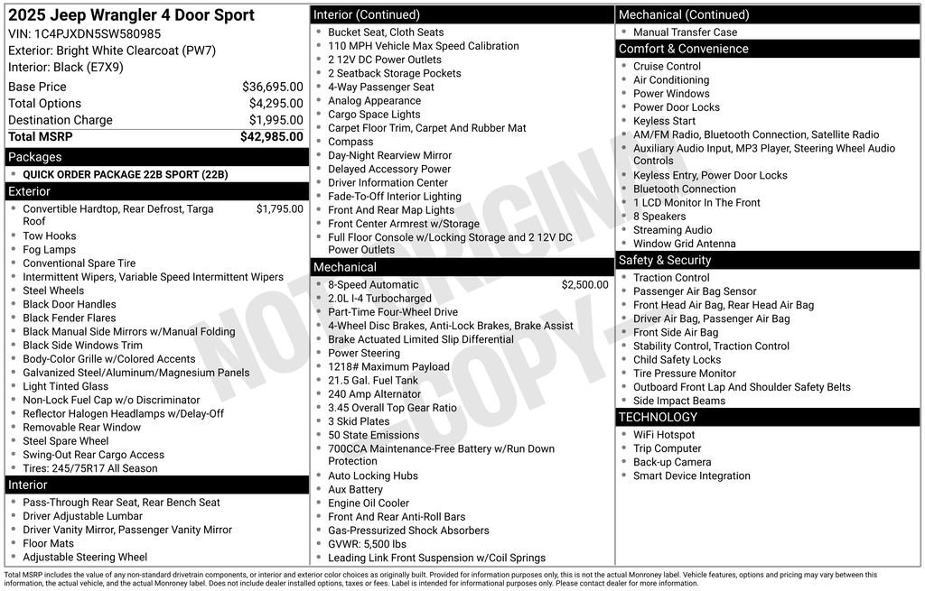 Used 2025 Jeep Wrangler Sport image 3