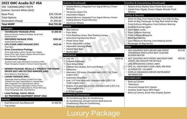 Used 2022 GMC Acadia SLT w/ Technology Package image 7