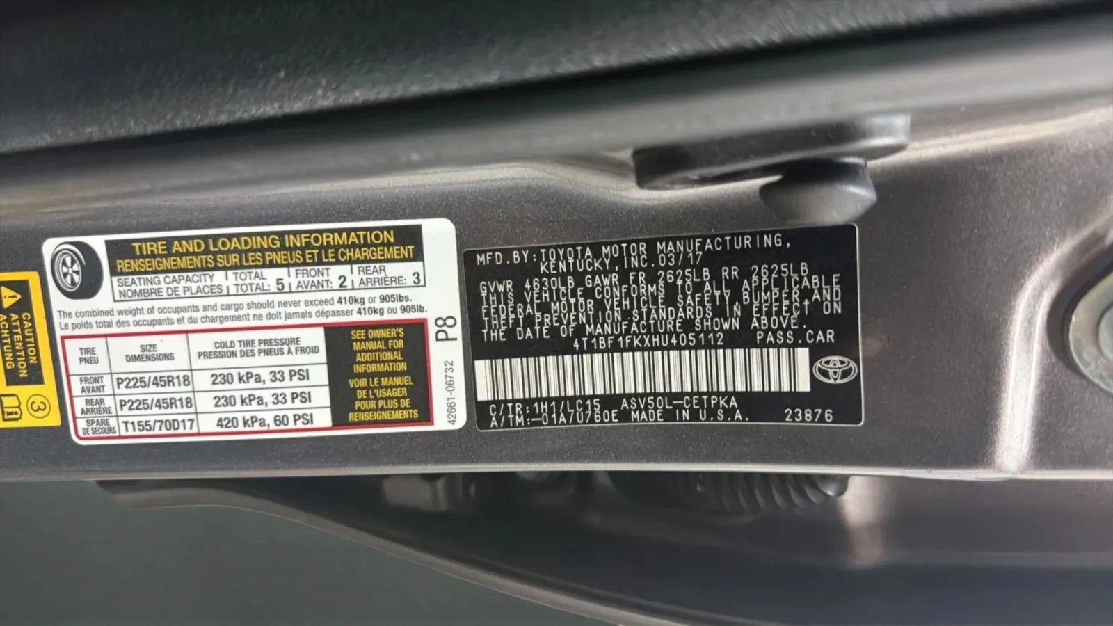 Used 2017 Toyota Camry XSE w/ Moonroof Package FWD image 24