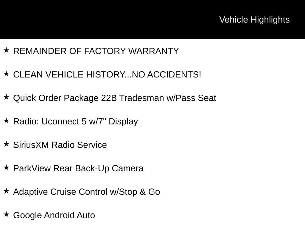 Used 2025 RAM ProMaster 2500 w/ U-Haul Equipment Group FWD image 10