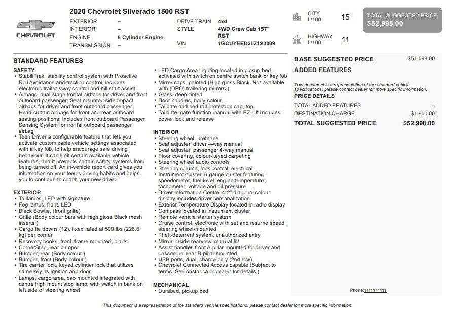 Certified 2020 Chevrolet Silverado 1500 RST w/ True North Edition image 34