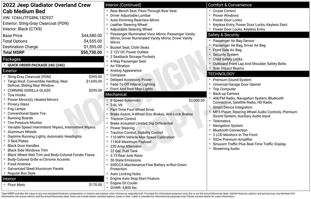 Used 2022 Jeep Gladiator Overland AWD/4WD image 6