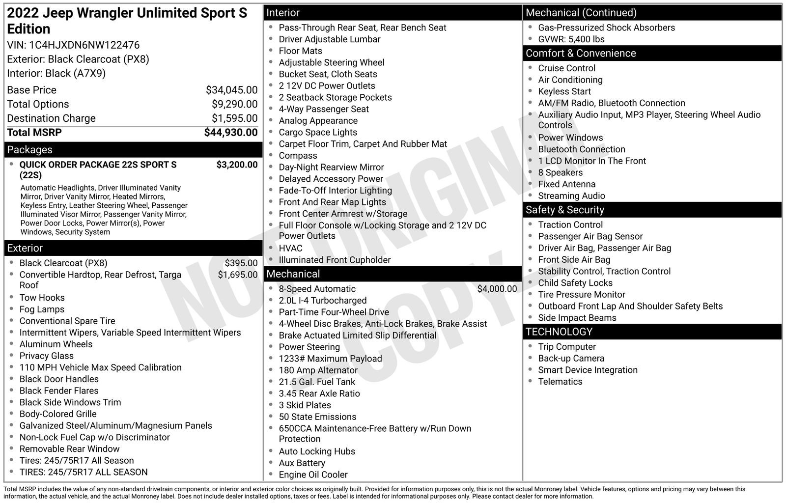 Used 2022 Jeep Wrangler Unlimited Sport image 41