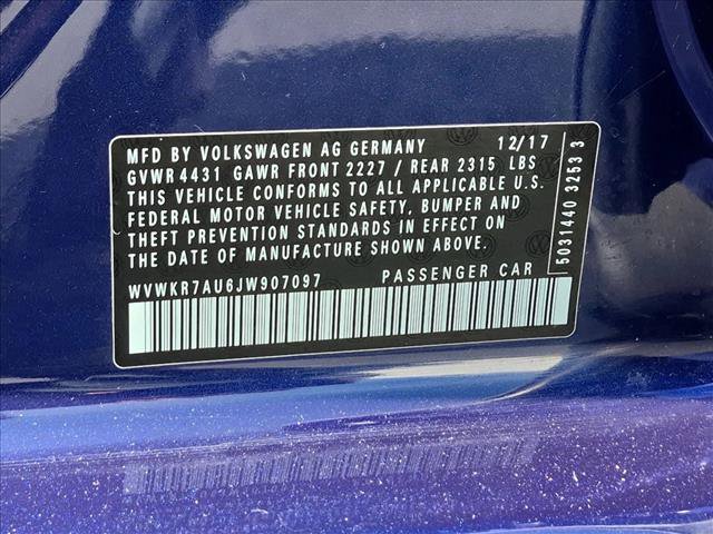 Used 2018 Volkswagen e-Golf SE w/ DC Fast Charging Package FWD image 23