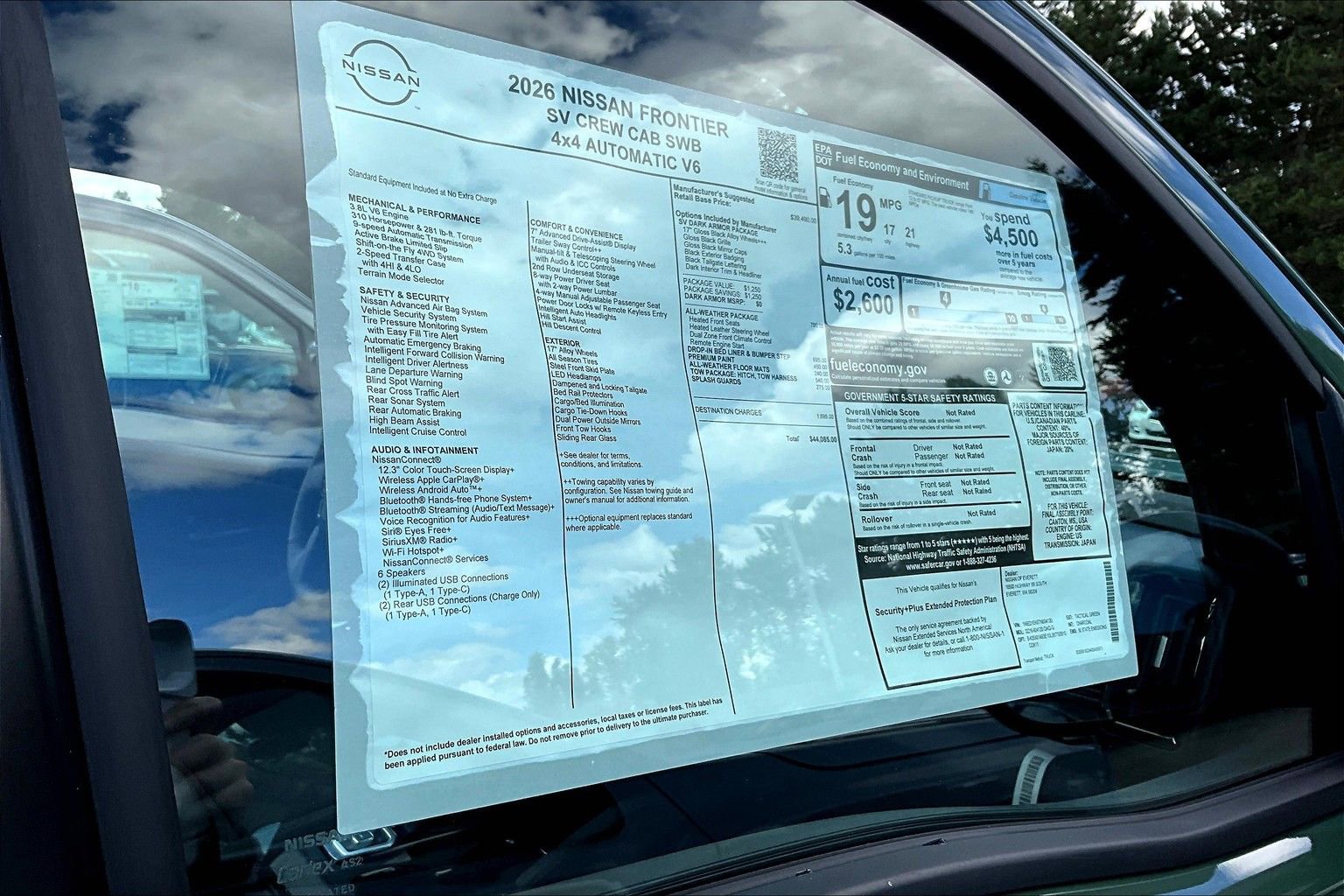 New 2026 Nissan Frontier SV w/ All-Weather Content Package image 13