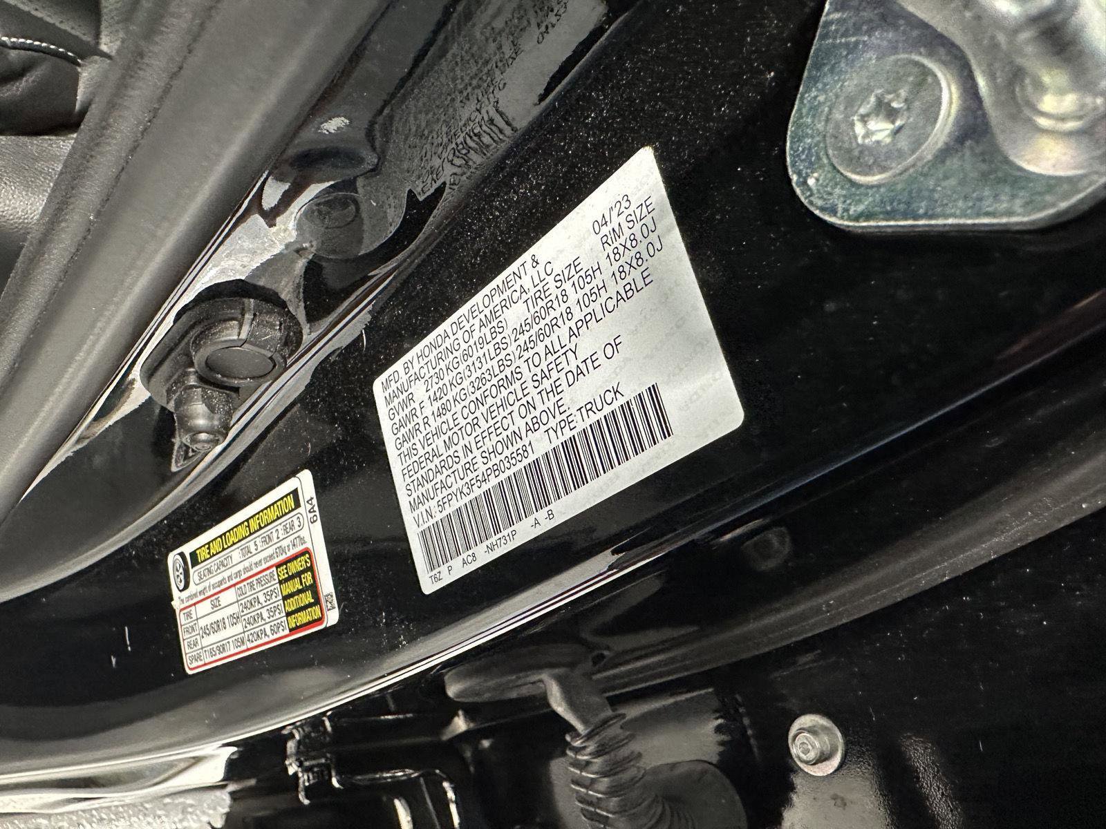 Certified 2023 Honda Ridgeline RTL image 16