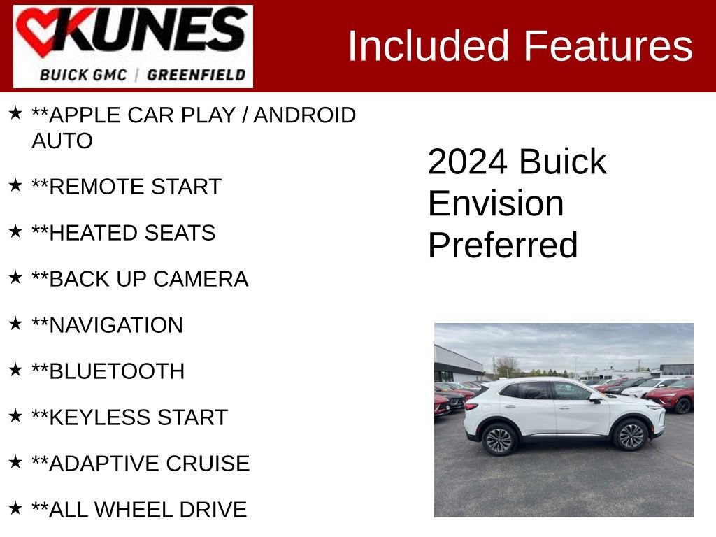 Used 2024 Buick Envision Preferred AWD/4WD image 2