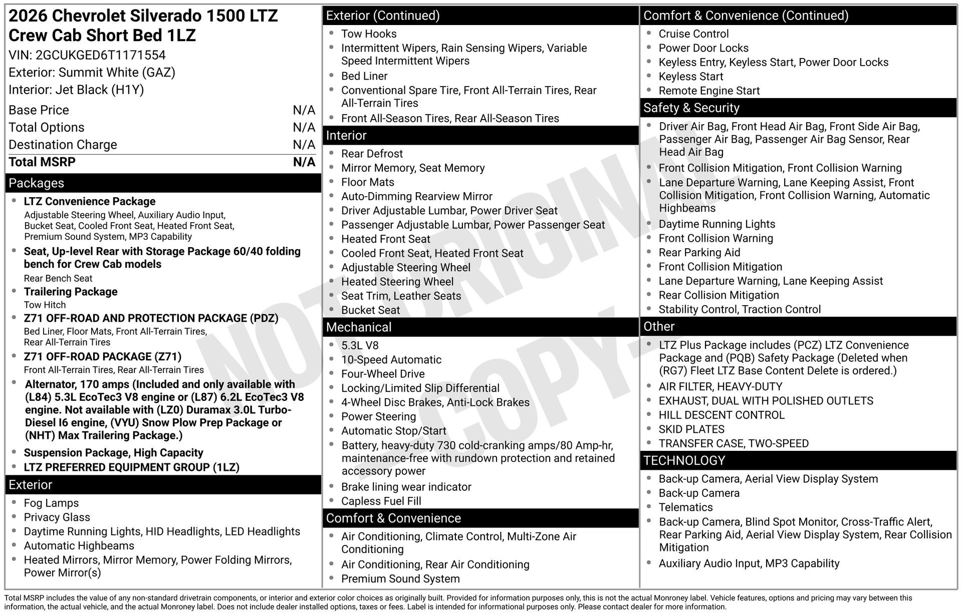 New 2026 Chevrolet Silverado 1500 LTZ AWD/4WD image 4