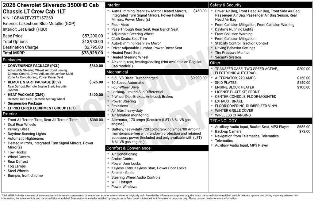 New 2026 Chevrolet Silverado 3500 LT w/ Convenience Package AWD/4WD image 39