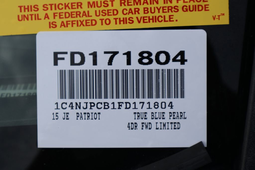 Used 2015 Jeep Patriot Limited w/ Sun/Sound Group FWD image 6