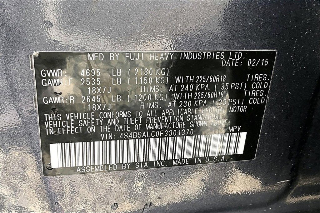 Used 2015 Subaru Outback 2.5i Limited image 31