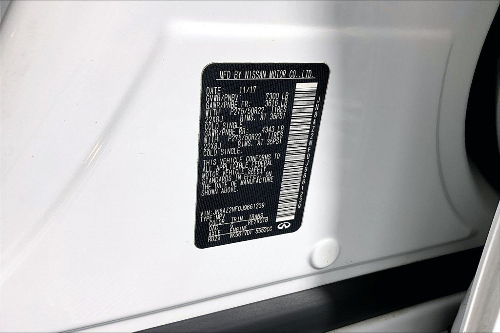 Used 2018 INFINITI QX80 2WD w/ Deluxe Technology Package image 33