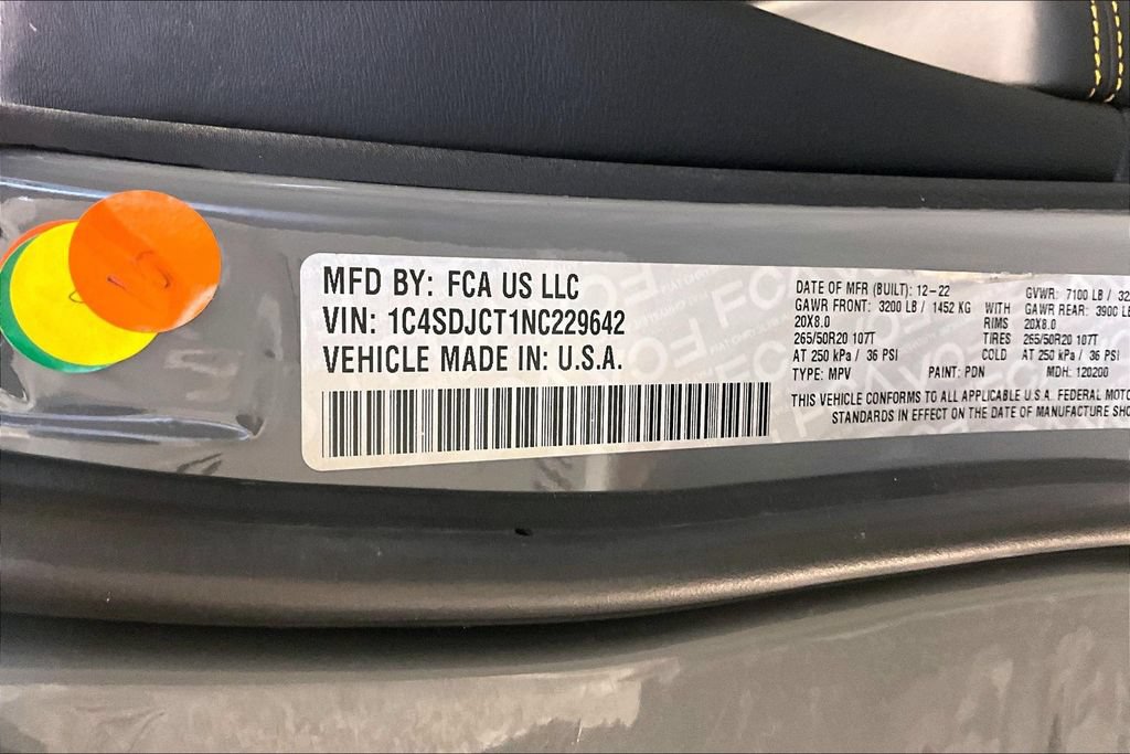 Used 2022 Dodge Durango R/T w/ Quick Order Package 22F AWD/4WD image 32