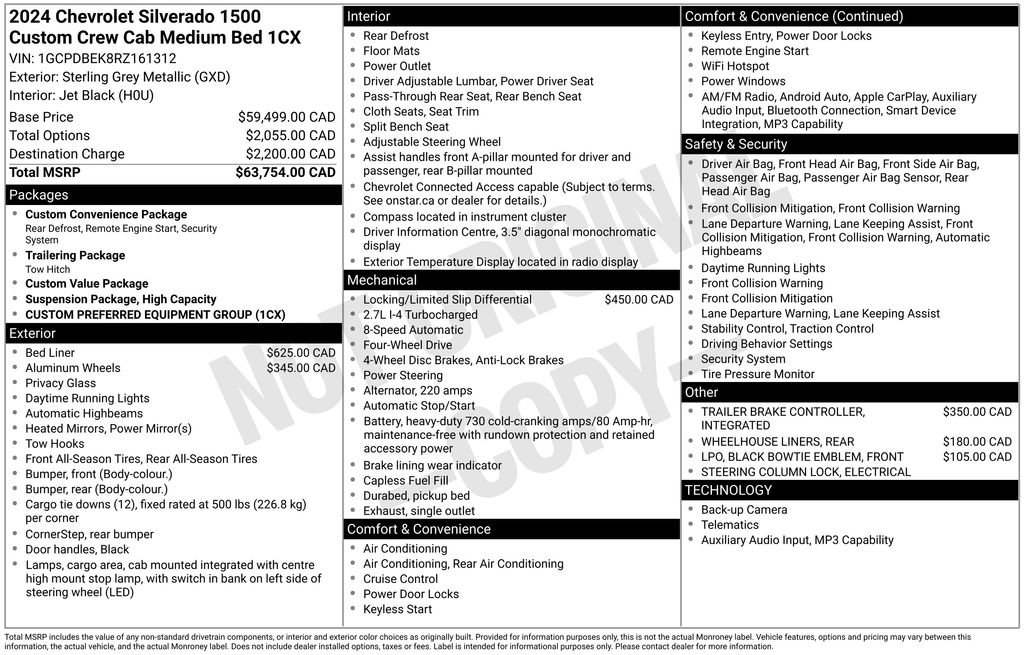 Used 2024 Chevrolet Silverado 1500 Custom AWD/4WD image 16