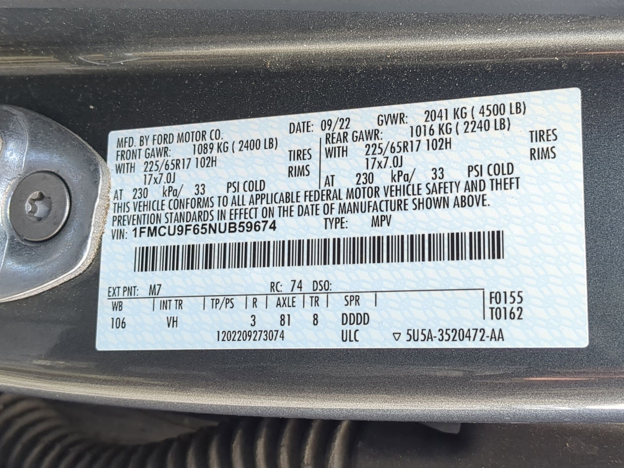 Used 2022 Ford Escape S image 34