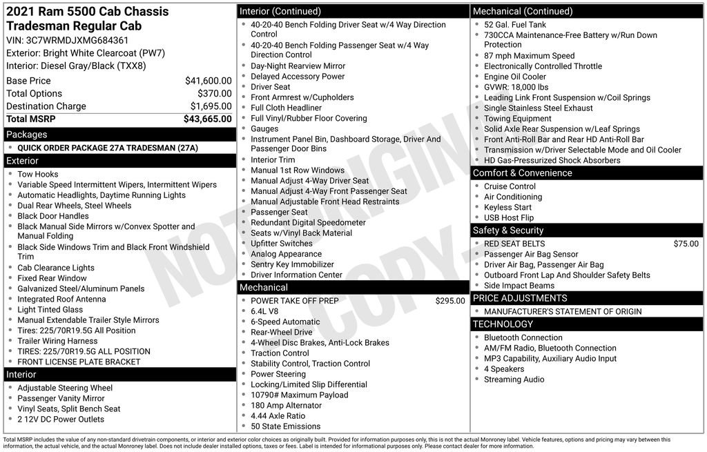 Used 2021 RAM 5500 Tradesman image 2