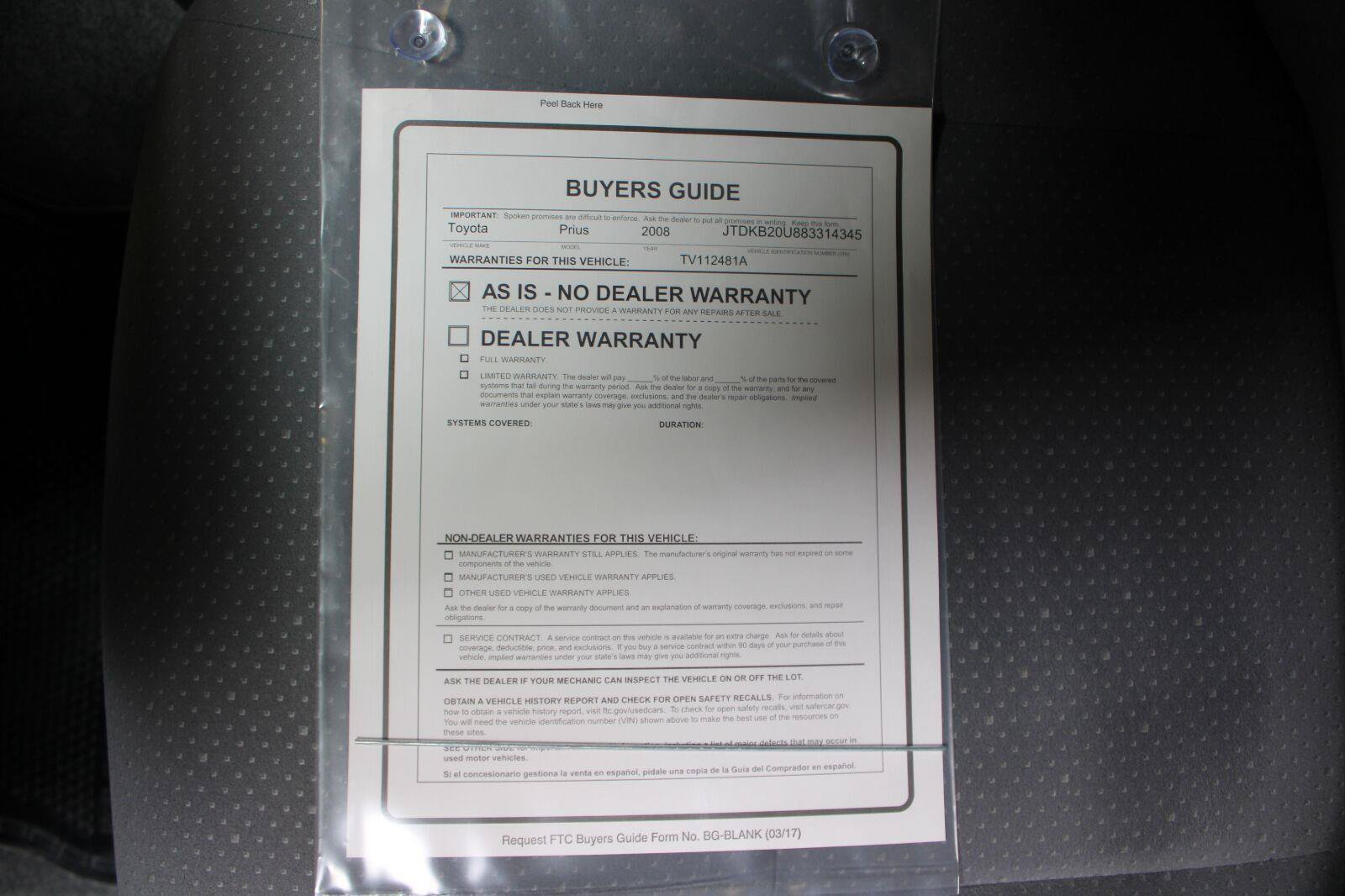 Used 2008 Toyota Prius FWD image 50