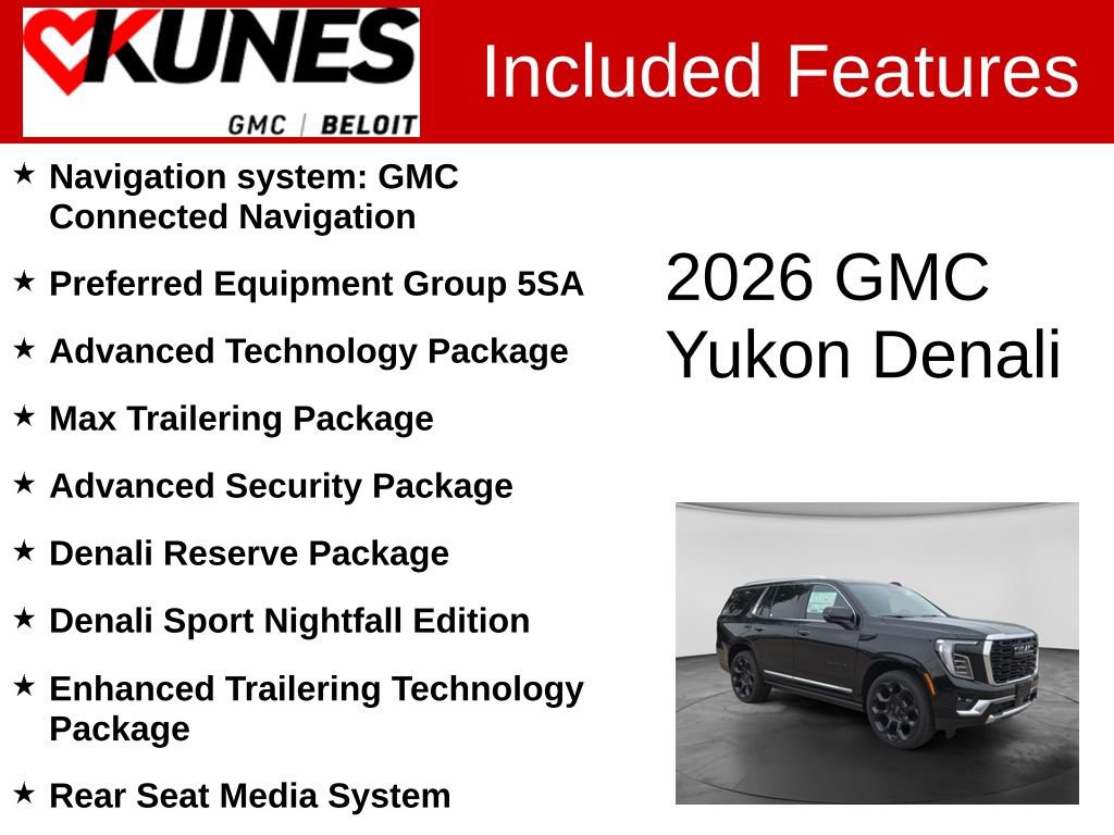 New 2026 GMC Yukon Denali w/ Denali Reserve Package AWD/4WD image 2