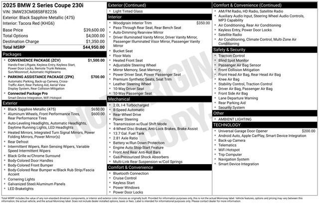 Used 2025 BMW 230i Coupe w/ Convenience Package RWD image 32