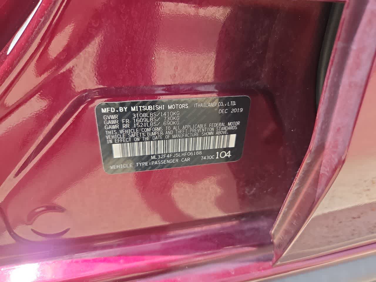 Used 2020 Mitsubishi Mirage G4 LE FWD image 29