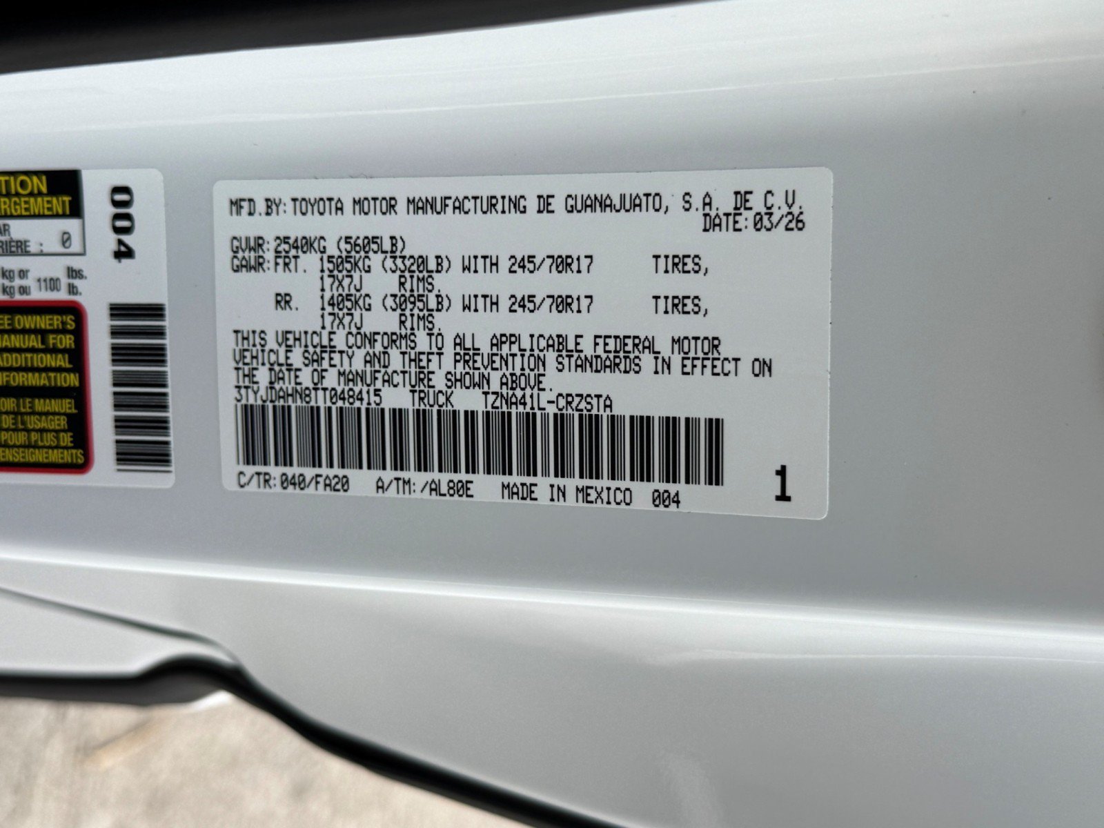 Used 2026 Toyota Tacoma SR RWD image 37