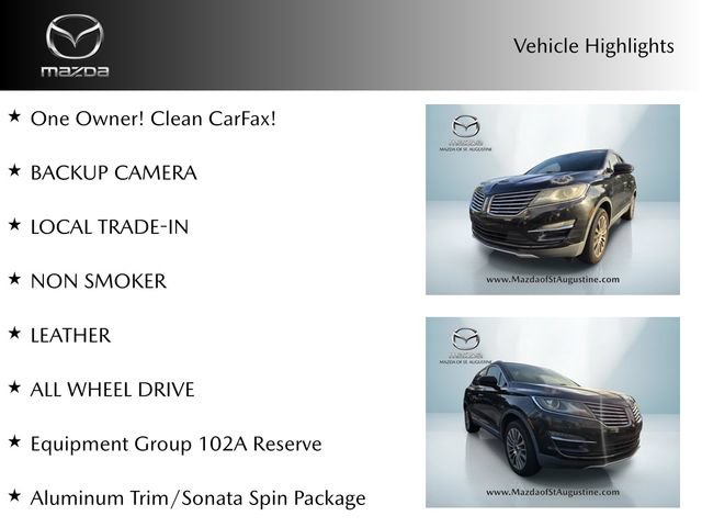 Used 2015 Lincoln MKC AWD w/ Equipment Group 102A Reserve image 2