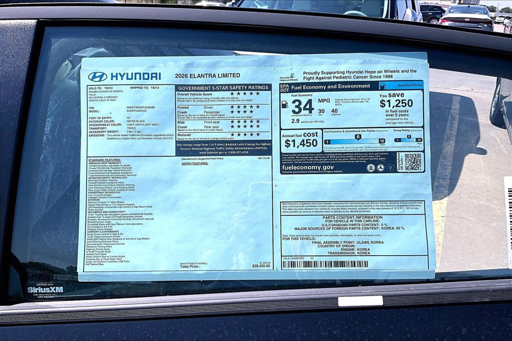New 2026 Hyundai Elantra Limited FWD image 32