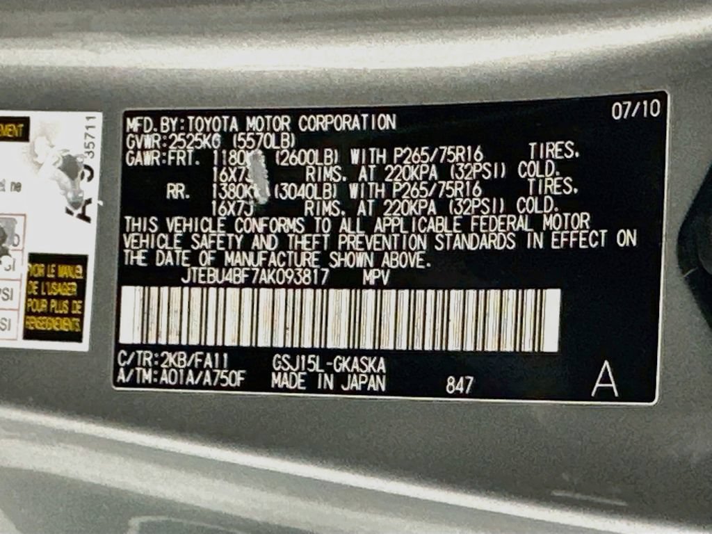 Used 2010 Toyota FJ Cruiser 4WD image 30