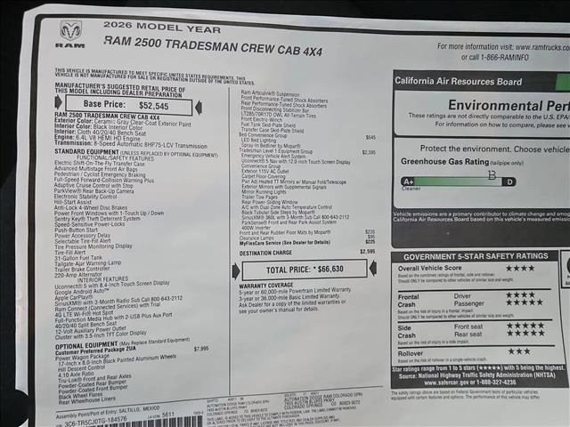 New 2026 RAM 2500 Tradesman w/ Power Wagon Package image 18