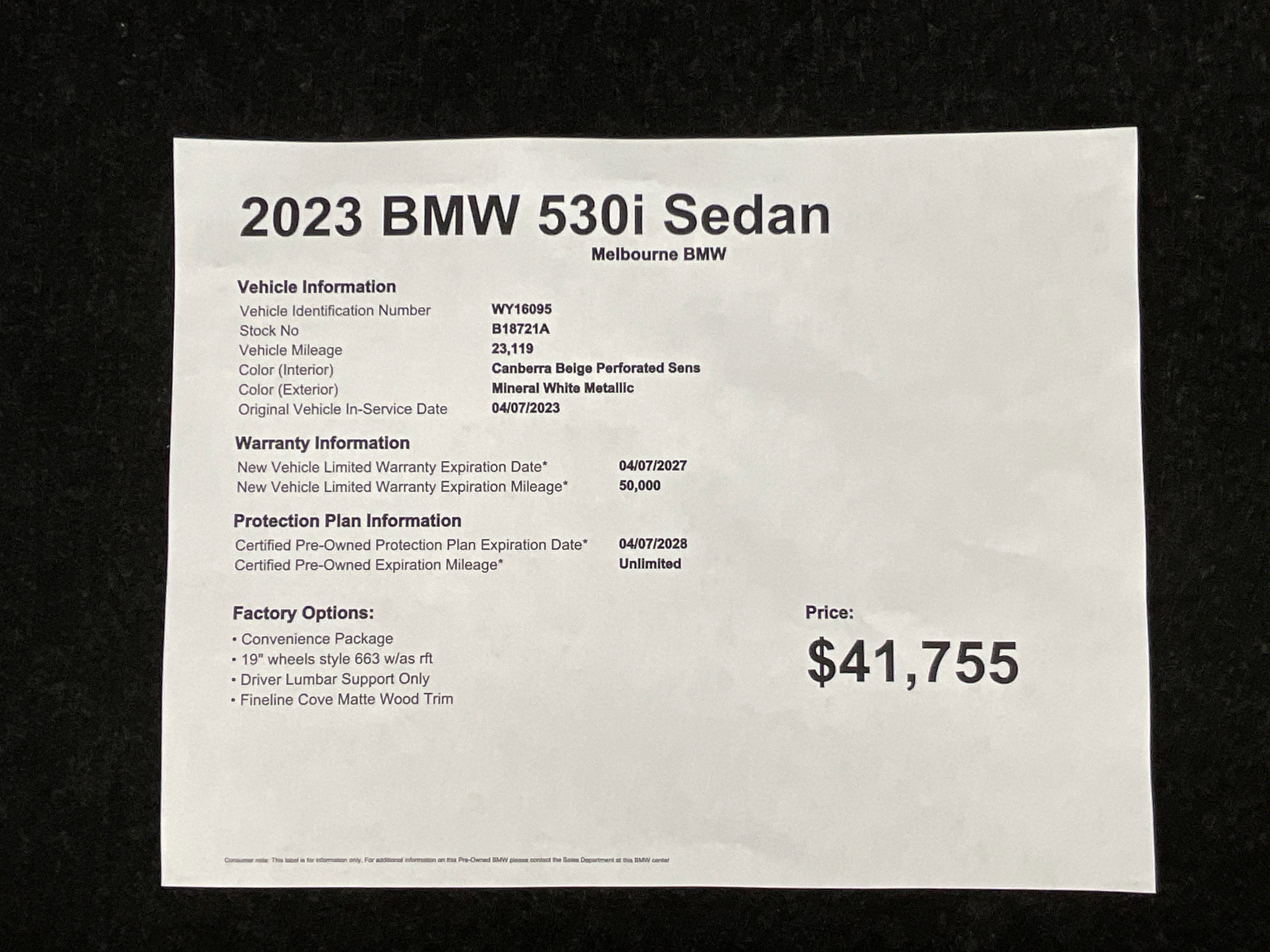 Certified 2023 BMW 530i w/ Convenience Package image 36