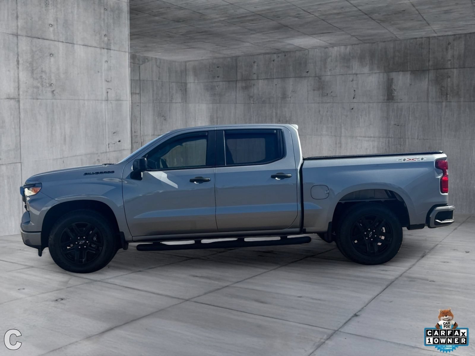 Certified 2024 Chevrolet Silverado 1500 Custom w/ Turbomax Blackout Package AWD/4WD image 3
