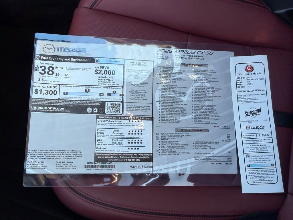 New 2026 MAZDA CX-50 AWD 2.5 Hybrid w/ Weather Package image 35
