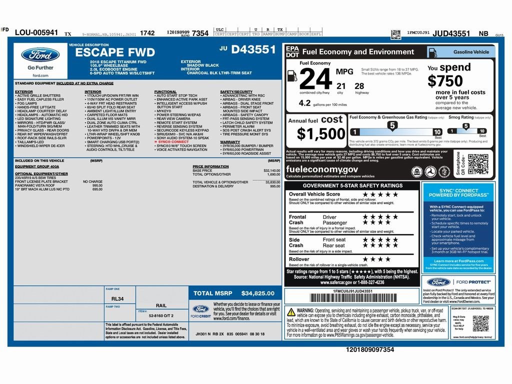 Used 2018 Ford Escape Titanium image 2