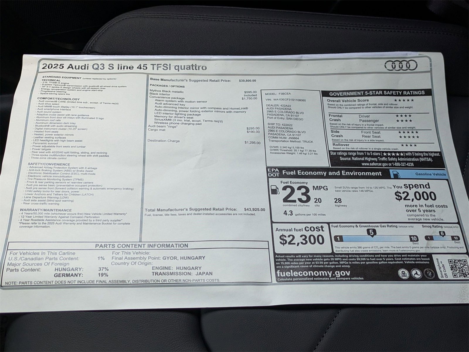 New 2025 Audi Q3 2.0T Premium image 18