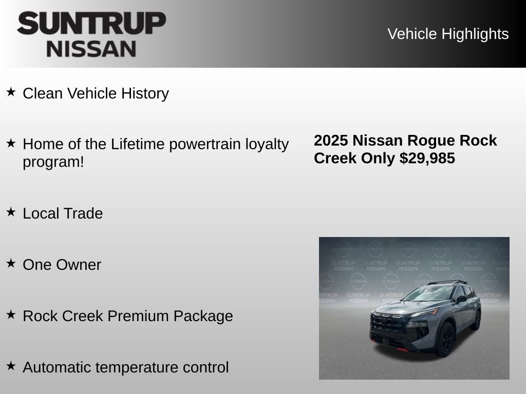 Used 2025 Nissan Rogue SV w/ Rock Creek Premium Package AWD/4WD image 8