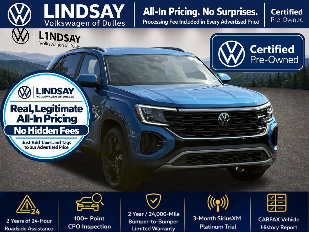 Certified 2024 Volkswagen Atlas Cross Sport SE w/ Panoramic Sunroof Package FWD image 1