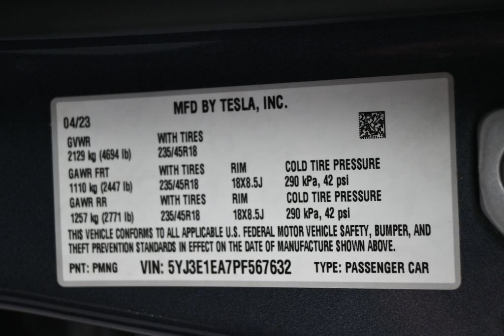 Used 2023 Tesla Model 3 Standard Range RWD image 8