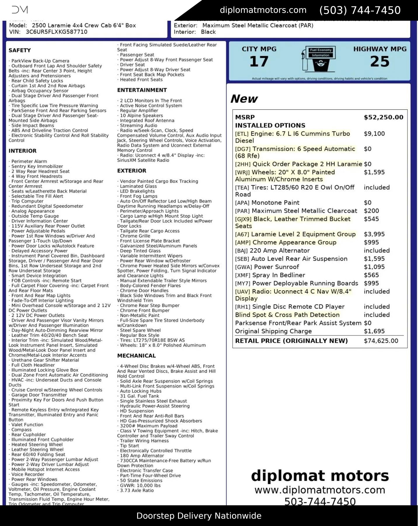 Used 2019 RAM 2500 Laramie image 2