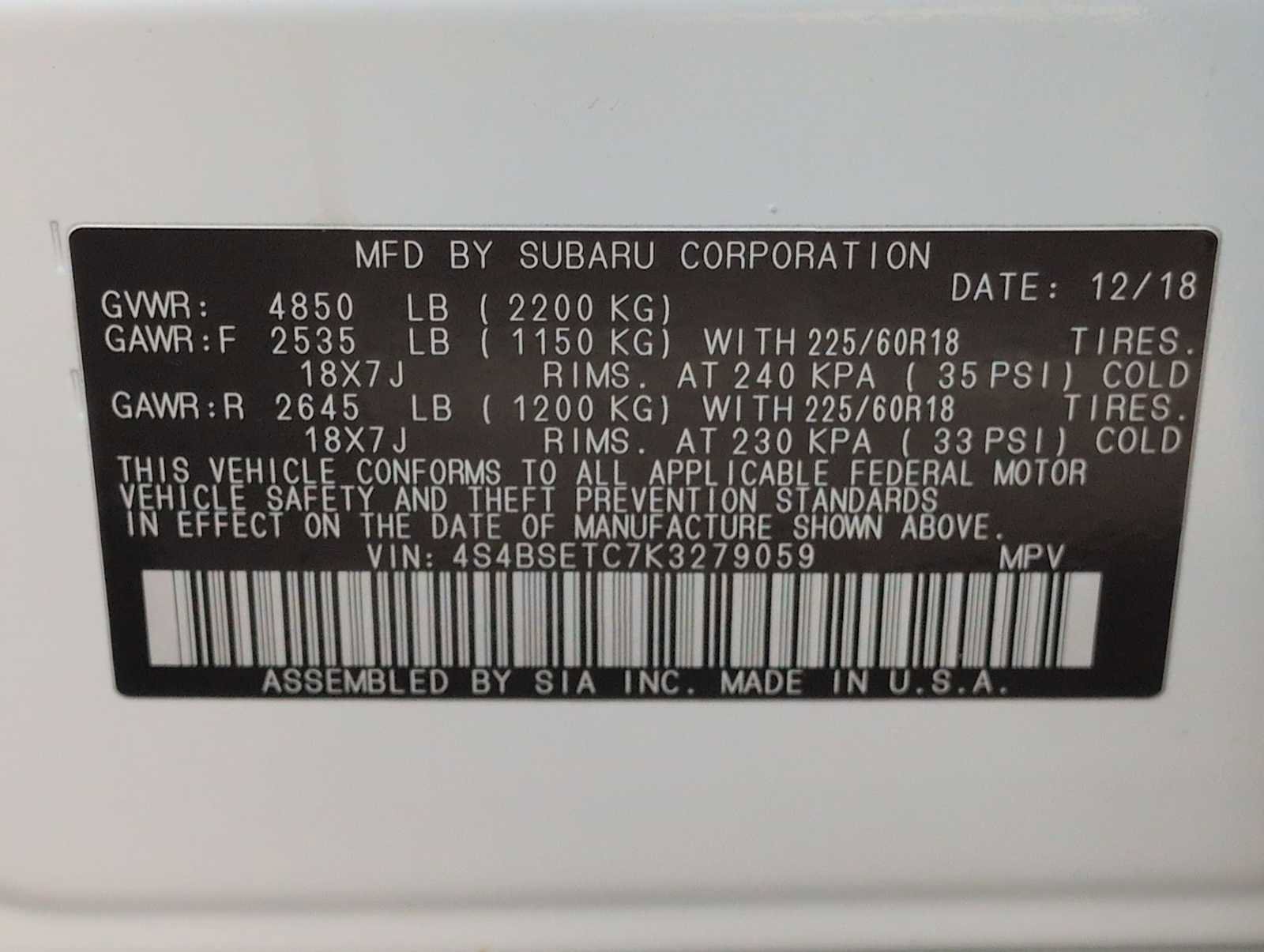 Used 2019 Subaru Outback 3.6R Touring image 36