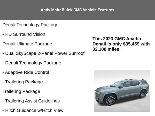 Used 2023 GMC Acadia Denali w/ Denali Ultimate Package AWD/4WD image 14