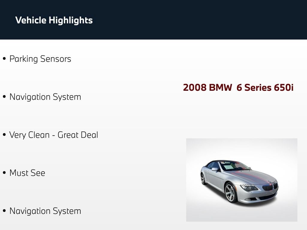 Used 2008 BMW 650i Convertible RWD image 4