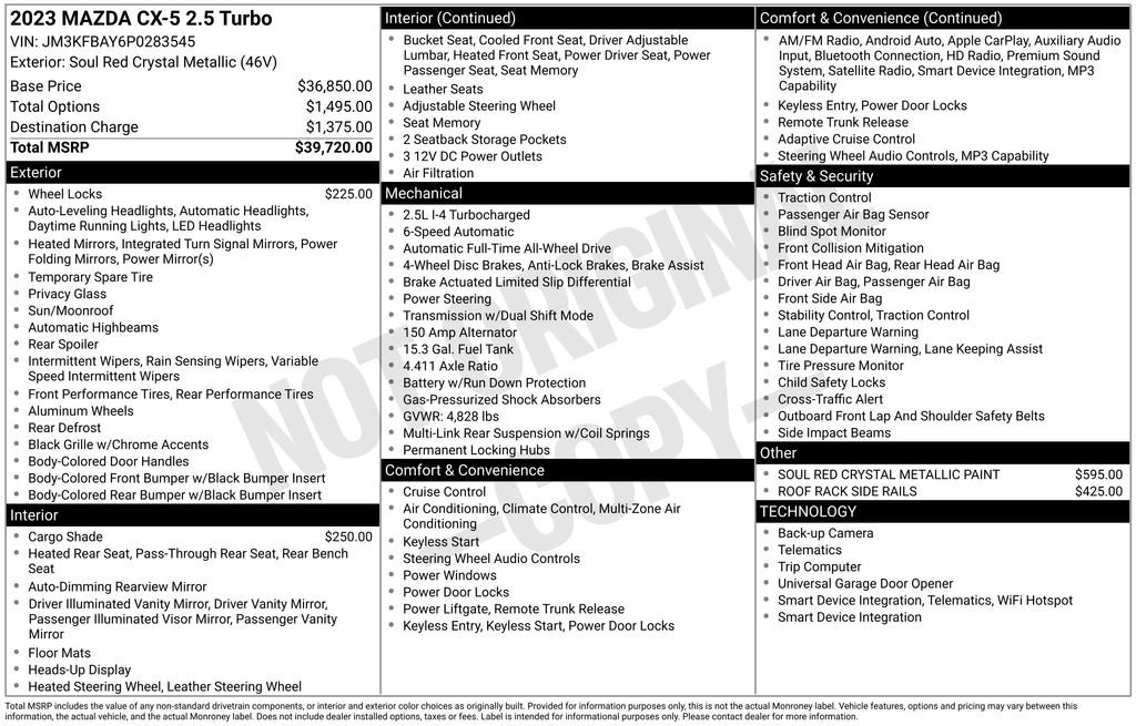 Certified 2023 MAZDA CX-5 AWD 2.5 Turbo image 10